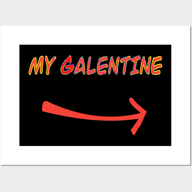 Galentines day and Valentine’s Day simple arrow Wall Art by sailorsam1805